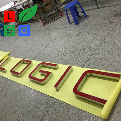 Non Illuminated Outdoor LED Channel Letter Sign Golden Polished 15mm 20mm